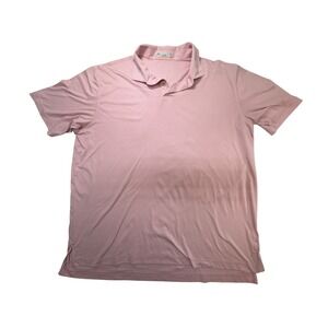 Peter Millar Lisle Stripe Pink Performance Polo Shirt -‎ Men's XXL